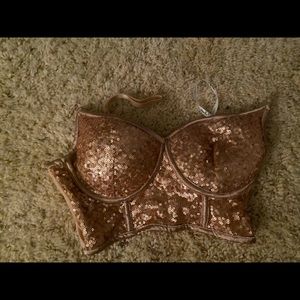 Sequin bustier top